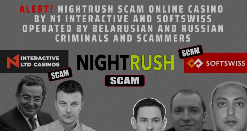 Nightrush Casino, scam by softswiss NV and softswiss